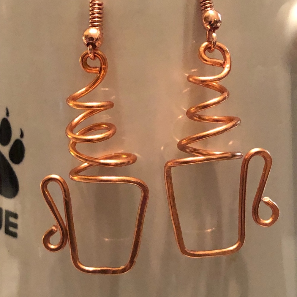 3D coffee cup earrings - Picture 1 of 5